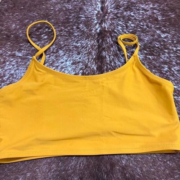 Forever 21 Smooth Orange Scoop Neck Bikini Swim Top Women’s Size Large - Picture 2 of 9